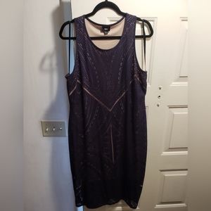 Mossimo Navy & Nude Sleeveless Midi Dress